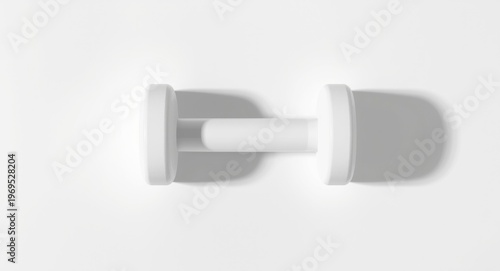 White dumbbell casting soft...