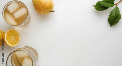 White surface top view of n...