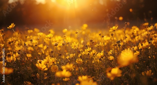 Sun kissed yellow cosmos fl...