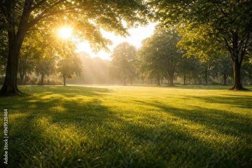 Bright morning sun shining ...