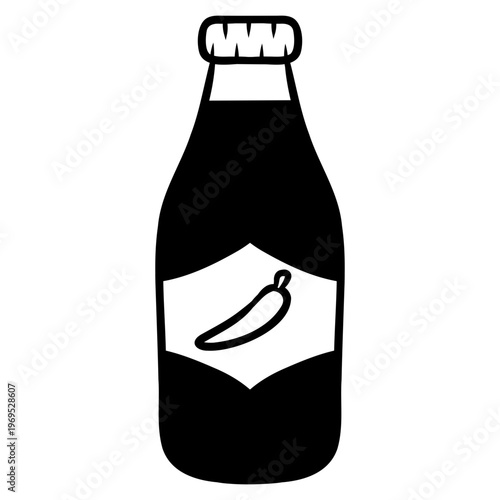 ketchup bottle icon vector illustration