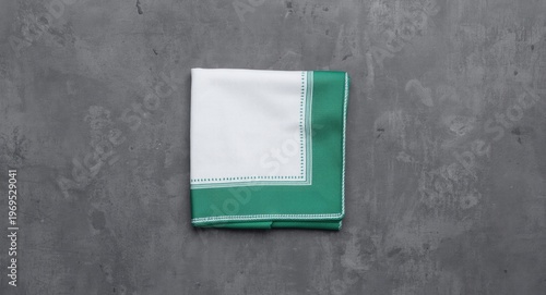 Folded mens white and green...