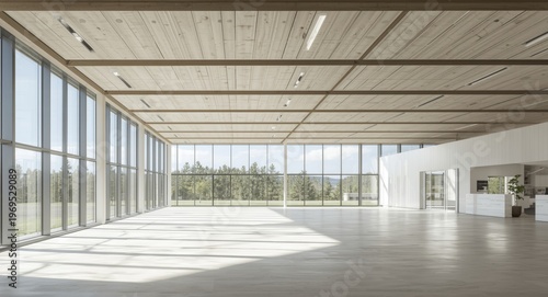 Modern interior with gypsum...