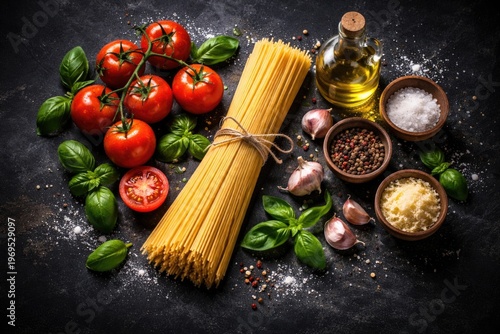 Spaghetti and fresh tomatoe...