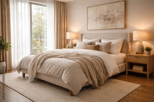 Modern bedroom featuring a ...