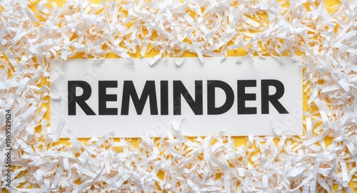 Reminder text on shredded w...