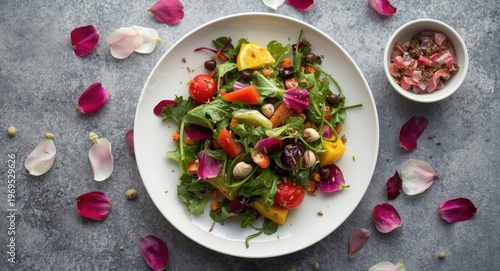 Spring salad showcasing fre...