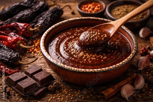 Authentic Mexican mole sauc...