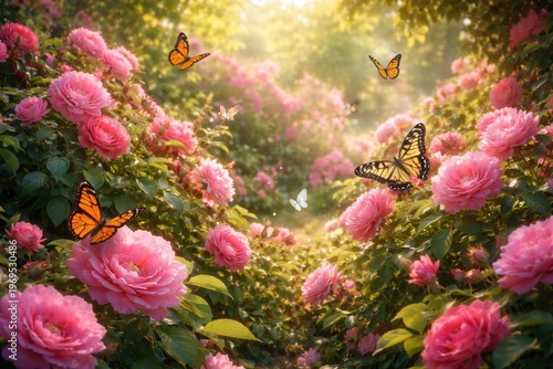 A vibrant summer garden sho...