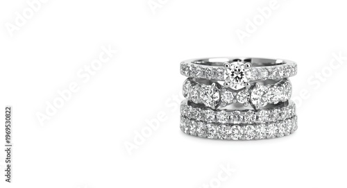 Intricate white gold rings ...