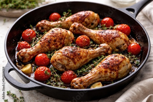 Roasted chicken drumsticks ...