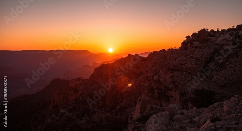 sunset glow reflecting on a...