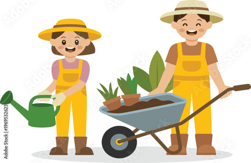 PrintMedical professional character set featuring male and female doctors and nurses in blue scrubs and white lab coats vector.