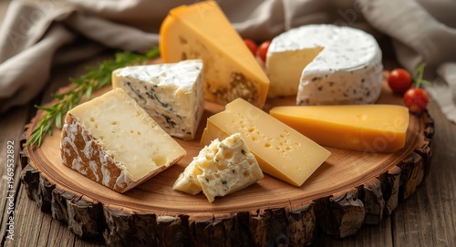 Varied selection of cheeses...
