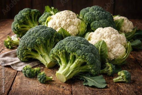Fresh Broccoli and Cauliflo...