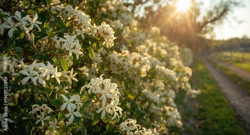 Wild jasmine flowers blosso...