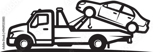 Tow truck, car transport, vehicle recovery, flatbed truck