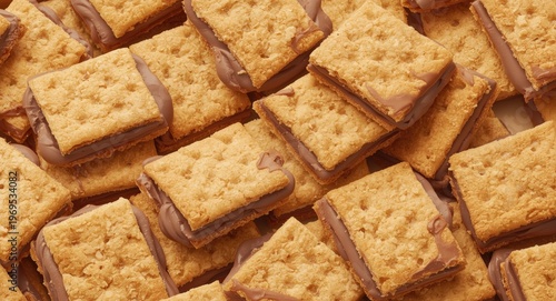 Square crispy wafers featur...