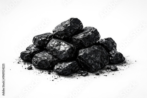 Small pile of coal on a cle...