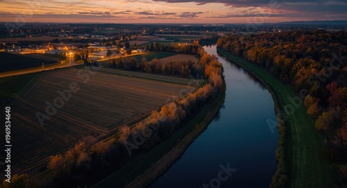 Twilight aerial perspective...