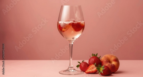Rose wine elegantly present...
