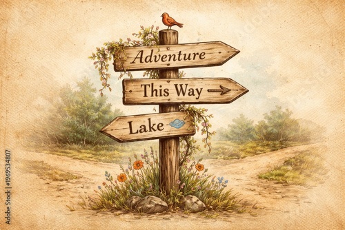 A charming hand drawn illus...