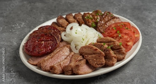 Variety meat platter featur...
