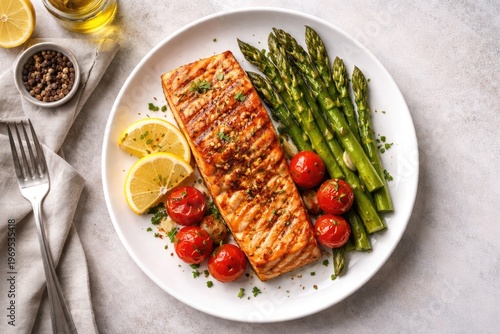 Grilled Salmon Fillet with ...
