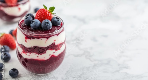 Vegan parfait dessert with ...