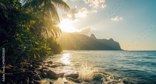 Vintage filtered tropical c...