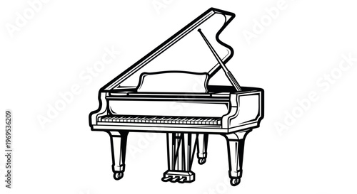 Grand Piano Instrument Music.