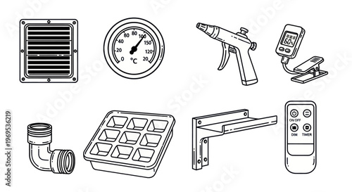 Various household and industrial objects.