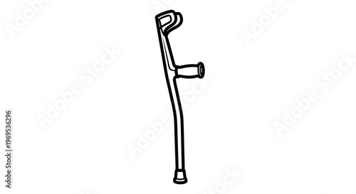 Detailed illustration of a cane.