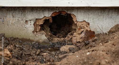 Water damage creating a cav...