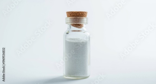 Transparent vial filled wit...