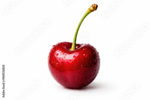 A single ripe cherry isolat...