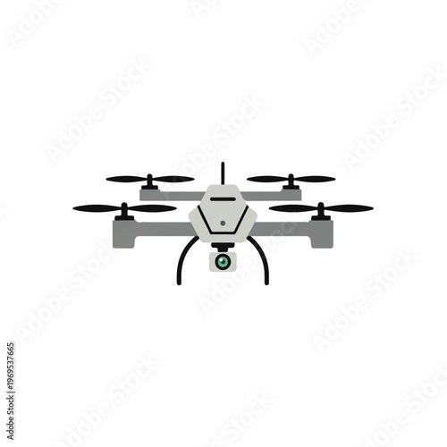 Modern quadcopter drone with camera technology and aerial photography capabilities
