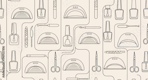 Nail care tools and cosmetics.