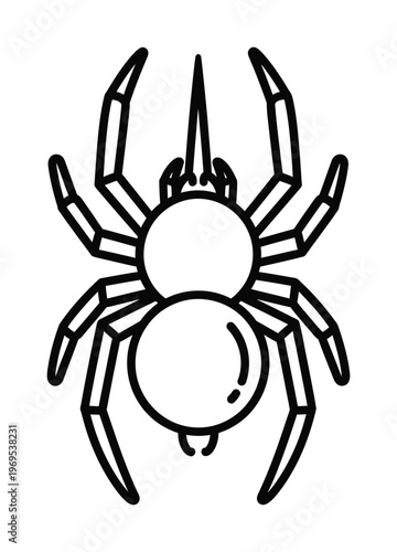 Vector of a spider with round body and eight legs