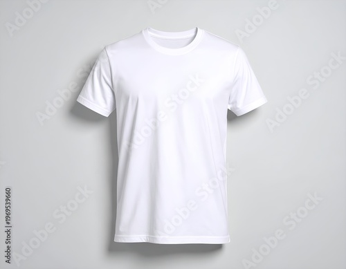 Pure White T Shirt Mockup Minimal Apparel Branding Template