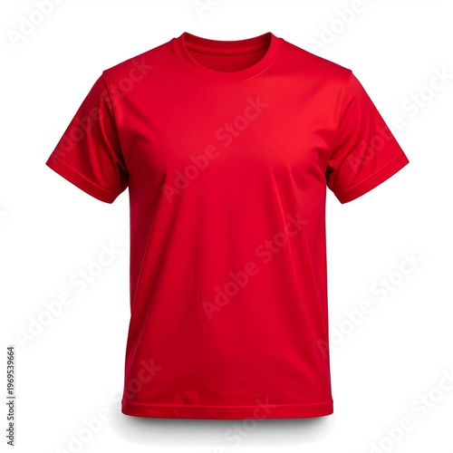 Bold Red T Shirt Mockup Clean Apparel Template Front View