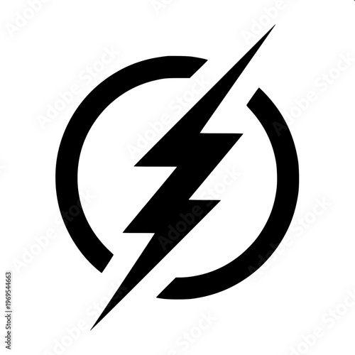 Minimal electricity logo, power plug forming the center of a light bulb outline, cord twisted into spiral loops, black monochrome icon on white background.