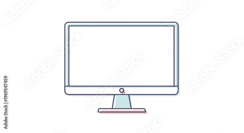 Computer monitor on a stand.