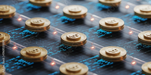 Futuristic Digital Crypto Finance and Blockchain Network