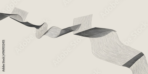 Floating Line Segments on Charcoal Texture