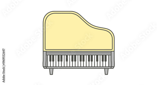 Grand Piano Musical Instrument Closeup.