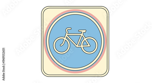 Bicycle Traffic Sign Symbol Icon.