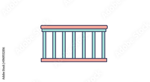 Graphic illustration of a railing.