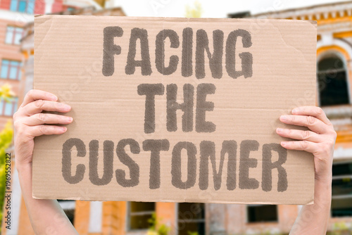 Obraz na plátně "Facing The Customer" Customer facing work is rewarding but emotionally demanding over long periods