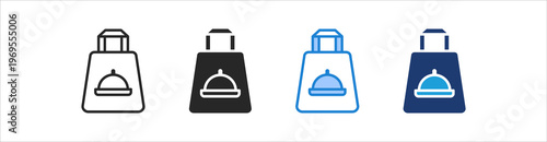 Plastic Bag Icon Set Multiple Style Vector Collection